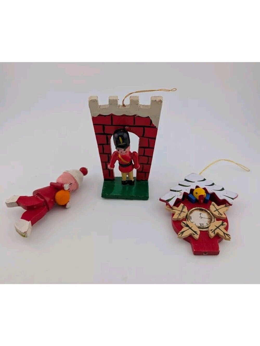 Bronson Imports Vintage Wooden Christmas Ornaments Cuckoo *See Description*